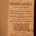 1753 Heidelberg Bible Catechism Reformed Huguenot CALVINISM French Swiss ed