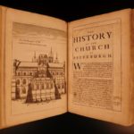 1686 1st ed Peterburgh Cathedral Simon Gunton Illustrated Monastics England