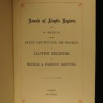1884 Edward Lloyd’s Register of Shipping British Sea Trade Ships PRIZE BINDING