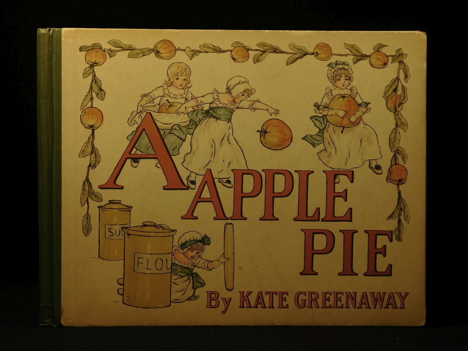 1910 Kate Greenaway Apple Pie Color Illustrated Children's