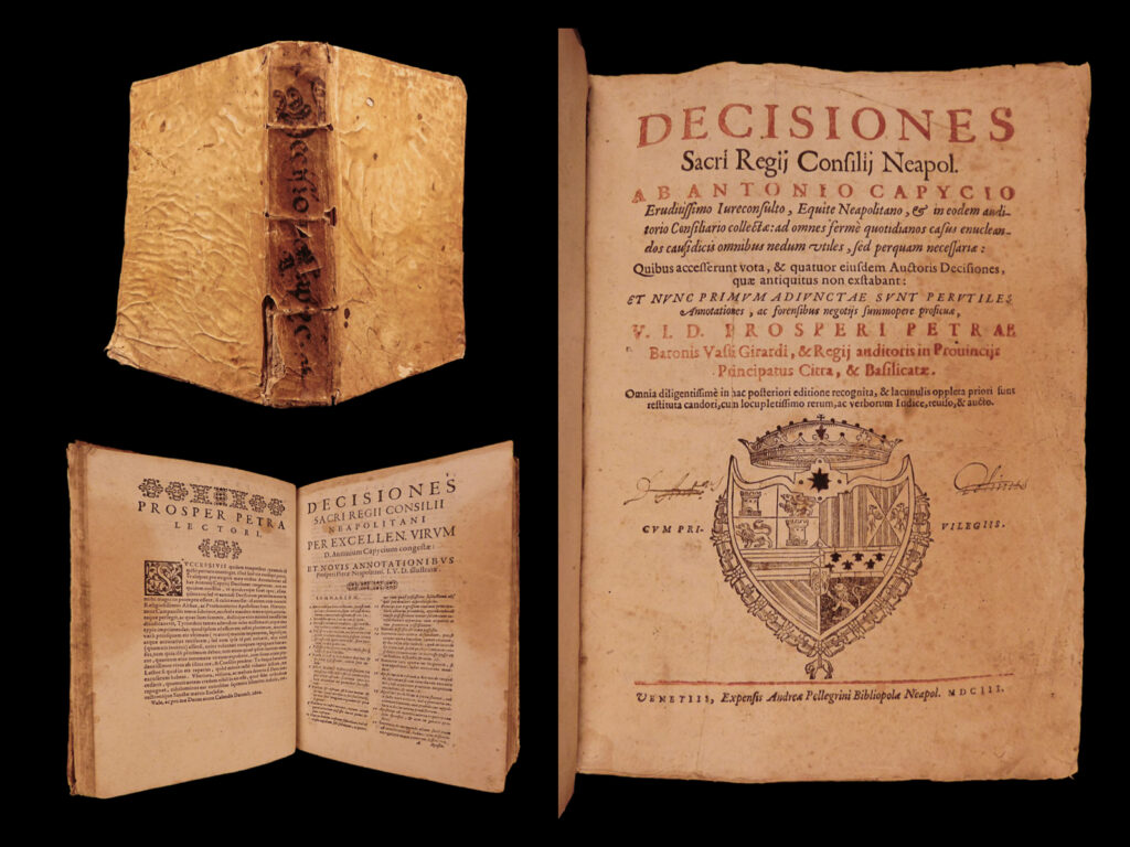 Decisiones sacri regij consilij neapol. Antonio capece.