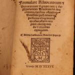 1536 RARE LAW Formulare Advocatorum Catholic Church Civil LAW Pope Benedict XII
