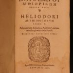 1596 GREEK Heliodorus ETHIOPIA History Mythology Egypt Persia Aethiopica Latin