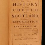 1680 True History Church of Scotland Calderwood England Scottish Edinburgh FOLIO