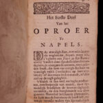1657 Napoli History of Masaniello Revolt in NAPLES Giraffi Dutch Habsburg Spain