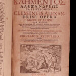 1688 HUGE FOLIO Orthodox Saint Clement of Alexandria Martyrs Pagan Superstition