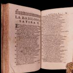 1695 1st ed Satire of Salvatore Rosa Order of the Garter ARMS! Italian Poetry