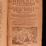 1688 HUGE FOLIO Orthodox Saint Clement of Alexandria Martyrs Pagan Superstition