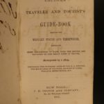 1856 1ed HUGE MAP Colton’s Traveler Guide Book Illustrated Americana California