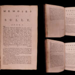 1781 Memoires of Duke of Sully France Henry IV Huguenot Utopian Europe IRISH ed