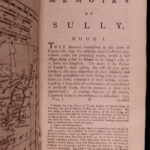 1781 Memoires of Duke of Sully France Henry IV Huguenot Utopian Europe IRISH ed