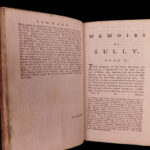 1781 Memoires of Duke of Sully France Henry IV Huguenot Utopian Europe IRISH ed