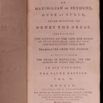 1781 Memoires of Duke of Sully France Henry IV Huguenot Utopian Europe IRISH ed