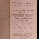 1781 Memoires of Duke of Sully France Henry IV Huguenot Utopian Europe IRISH ed