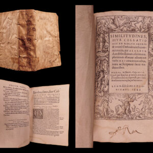 Similitudines, Sive Collationes Ex Bibliis Sacris & veteru[m] Orthodoxoru[m] commentariis per Alardum Aemstelredamum co[n]cinnatae, plurimum allaturae adiumenti verbi Dei concionatoribus iuxta ac scripturae sacrae tractoribus. Alardus, of Amsterdam.
