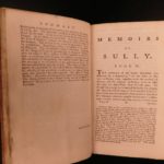 1781 Memoires of Duke of Sully France Henry IV Huguenot Utopian Europe IRISH ed