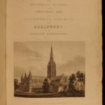 1814 1st ed Cathedral Church of Salisbury Illustrated Church of England Sarum