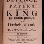 1686 John Dryden Defense of Papers of Charles II of England Catholic Protestant
