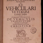 1671 1ed Ancient Vehicles Chariots Archaeology Machines Inventions Scheffer