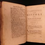 1698 History & Fate of Sacrilege Henry Spelman Reformation Church LAW Monastics