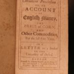 1707 1ed English Money Chronicon Preciosum Economics Finance Numismatics Coins
