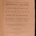 1776 Books & Bibliography English Scottish Irish Libraries LAW Records Nicolson