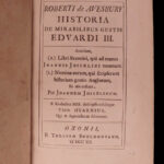 1720 1ed Robert of Avesbury Mirabilibus Gestis Black Plague Flagellation Rituals