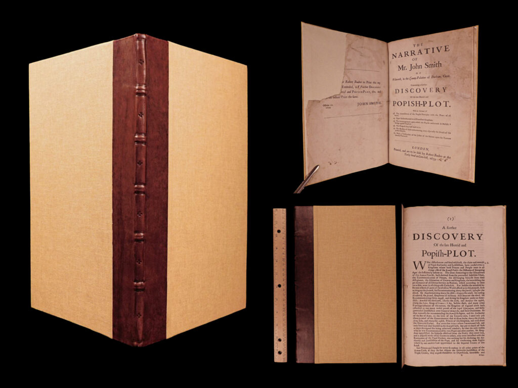 The narrative of mr. John smith of walworth, in the county-palatine of durham, gent. : containing a further discovery of the late horrid and popish-plot. With an account of 1st. The inconsistency of the popish-principles with the peace of all states. 2ly. Their destructiveness to all protestant kingdoms. 3ly. The incouragements upon which the papists undertook so hellish a design against england. John of walworth smith.