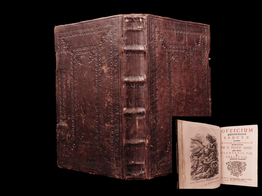 Officium hebdaomadae sanctae secundum missale et breviarium romanum, s. Pii v. Pont. Maximi jussu editum, clementis viii. & urbani viii. Auctoritate recognitum. Catholic church.