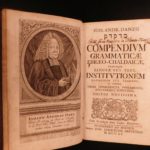 1751 Grammaticae Hebraica-Chaladicae Johann DANZ Hebrew Grammar Judaica Torah