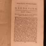 1764 1st ed British Gardener Scottish J. Justice FLOWERS Horticulture Gardens