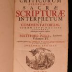 1684 Famed Bible Commentary of English Matthew Poole England Synopsis Criticorum