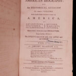 1794 EARLY American Biography Belknap Columbus Soto Cortez Magellan Puritans 2v