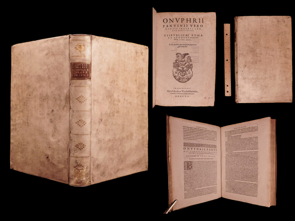 Onvphrii panvinii veronensis, fratris eremitæ avgvstiniani, reipvplicae romanæ commentariorvm libri tres. : et alia quædam, quorum seriem sequens pagina indicabit. Onuphrius panvinius.