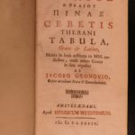 1689 Table of Cebes Stoic Philosophy Greek & Latin Cebetis Tabula Gronovius