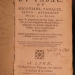 1630 Tabacologia TOBACCO in America Neander Medicine Nicotine Alchemy Smoking