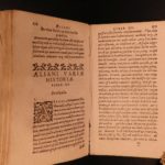 1602 Claudius Aelianus Varia Historia Greco-Roman History Mythology Fishing Art