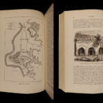 1883 Cities & Cemeteries of ETRUSCANS Ancient Italy Tuscany Illustrated MAPS 2v