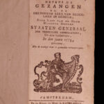 1777 RARE Dutch Book of Psalms Bible Songbook Music Catechisms Bijbel Amsterdam
