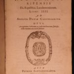 1593 1st ed SPARTA De Republica Lacedaemoniorum Spartan GREEK Rome Danish Krag