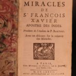 1673 1st ed Miracles of Saint Francis Xavier JESUIT Missionary Catholic Bartoli
