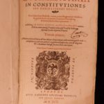 1599 LAW Commentary on Constitutions French Roman Juris Civilis Pierre Rebuffi