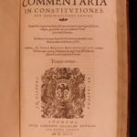 1599 LAW Commentary on Constitutions French Roman Juris Civilis Pierre Rebuffi