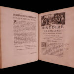 1675 Eusebius 1ed EARLY Church History Caesarea & Socrates French Cousin 2v