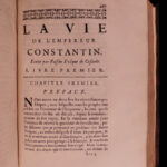 1675 Eusebius 1ed EARLY Church History Caesarea & Socrates French Cousin 2v