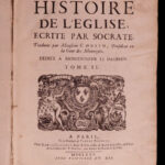 1675 Eusebius 1ed EARLY Church History Caesarea & Socrates French Cousin 2v