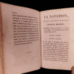 1824 Swimming Training in French Military Courtivron Illustrated Natation Diving