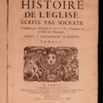 1675 Eusebius 1ed EARLY Church History Caesarea & Socrates French Cousin 2v