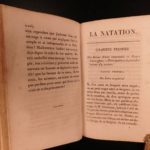 1824 Swimming Training in French Military Courtivron Illustrated Natation Diving