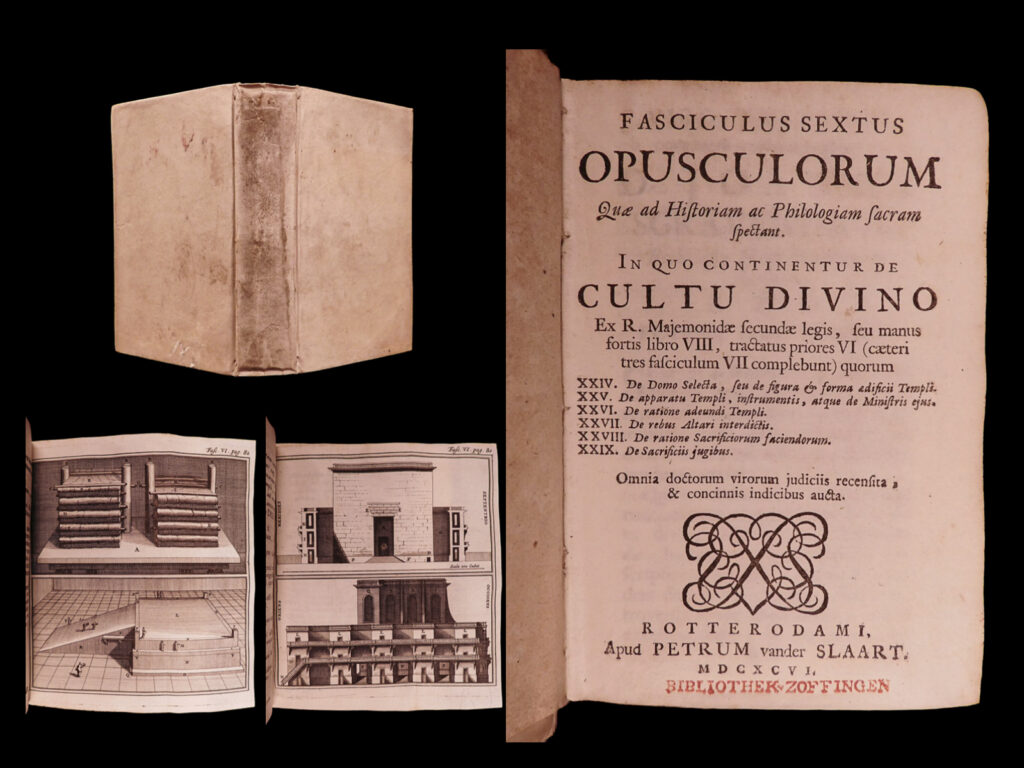Fasciculus sextus opusculorum quae ad historiam ac philologiam sacram spectant : in quo continentur de cultu divino ex r. Majmonidae secundae legi. Thomas crenius.